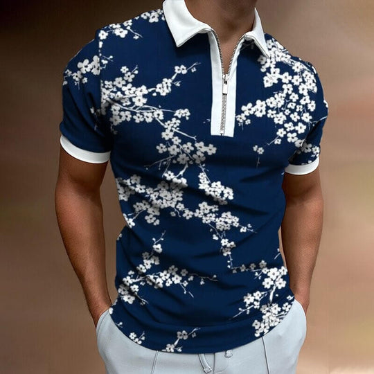 Herren Poloshirt mit Umlegekragen und Kontrastfarbe 9