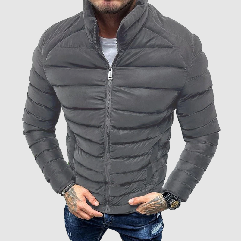 Herren Pufferjacke mit hohem Kragen und tailliertem Schnitt 2