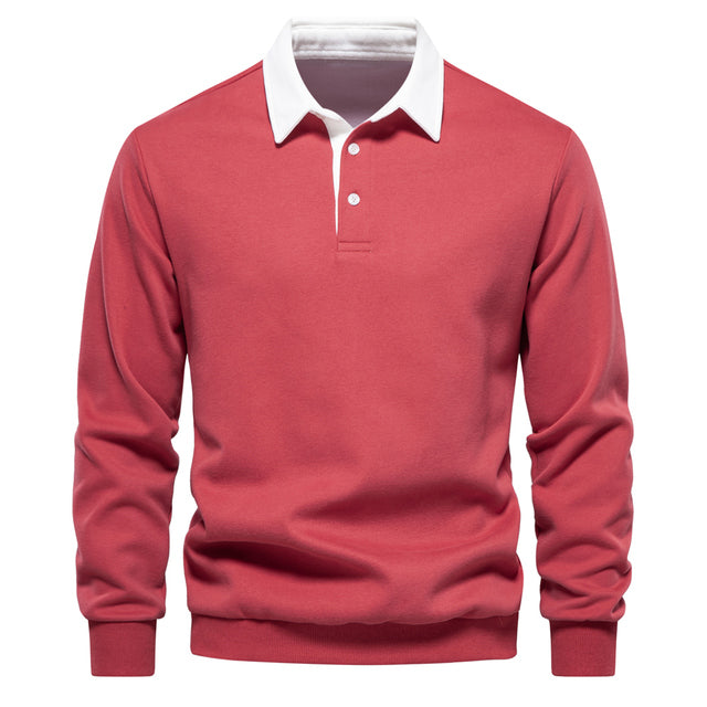 Herren Pullover Business Casual mit Knöpfen aus weichem Material 6