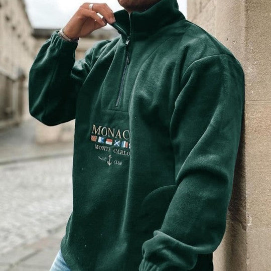 Herren Pullover mit Halbreißverschluss im Old Money Stil 11