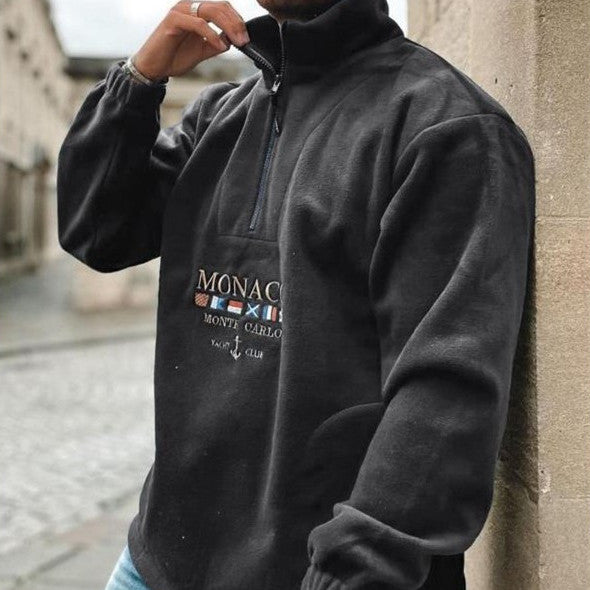 Herren Pullover mit Halbreißverschluss im Old Money Stil 9