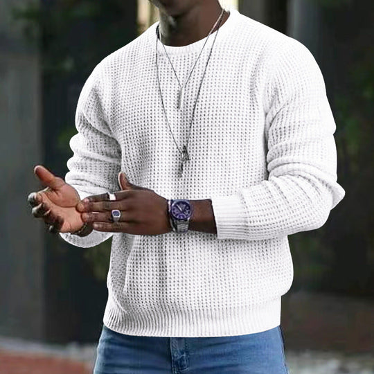 Herren Pullover mit Rundhalsausschnitt und langem Arm aus hochwertigem Material 0