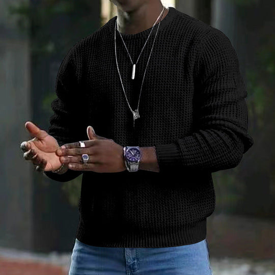 Herren Pullover mit Rundhalsausschnitt und langem Arm aus hochwertigem Material 4