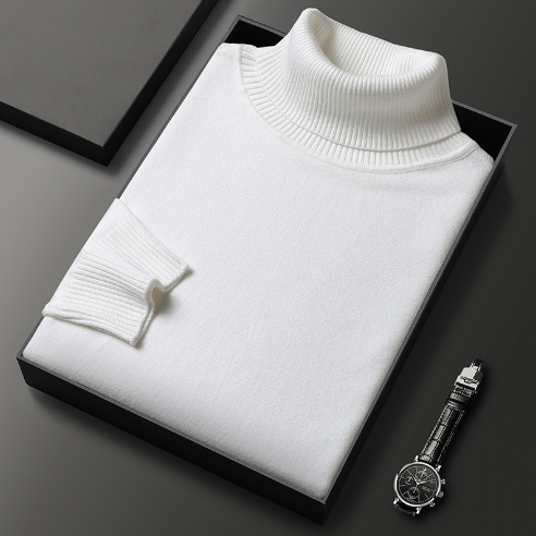 Herren Pullover mit Stehkragen und gerippten Bündchen 11