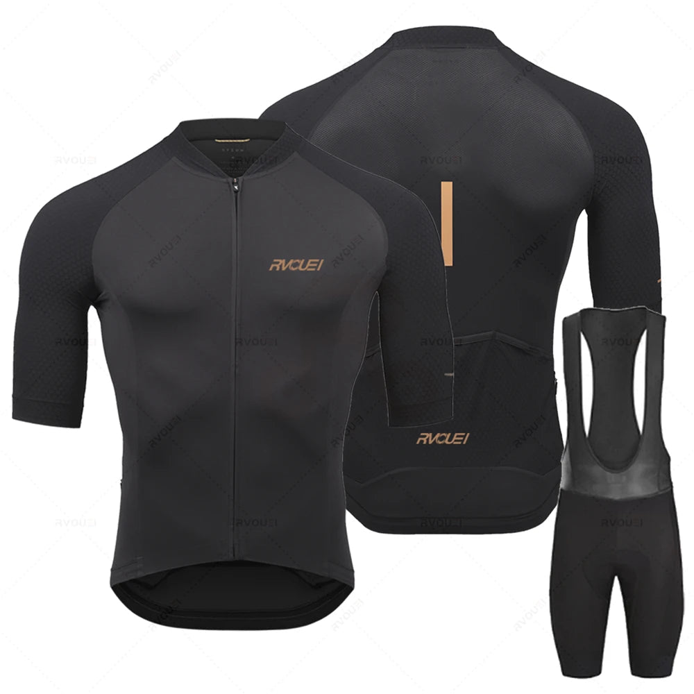 Herren Radsport Trikot Set Langarm Atmungsaktiv 0