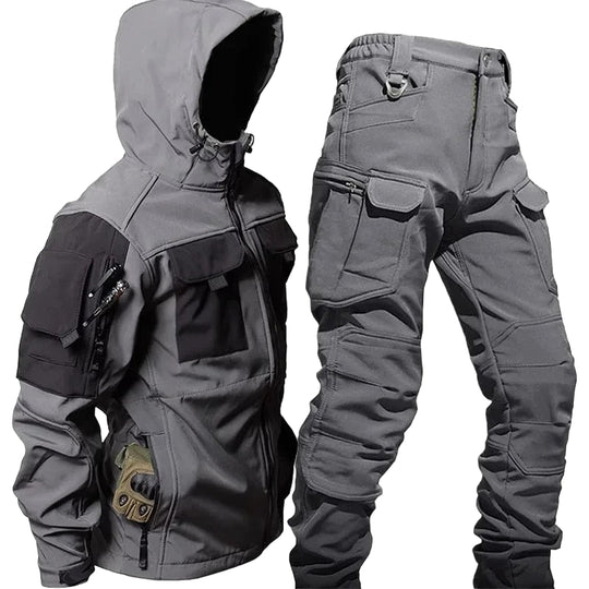 Herren Regenjacke Wasserdicht Atmungsaktiv mit Kapuze für Outdoor-Aktivitäten 0