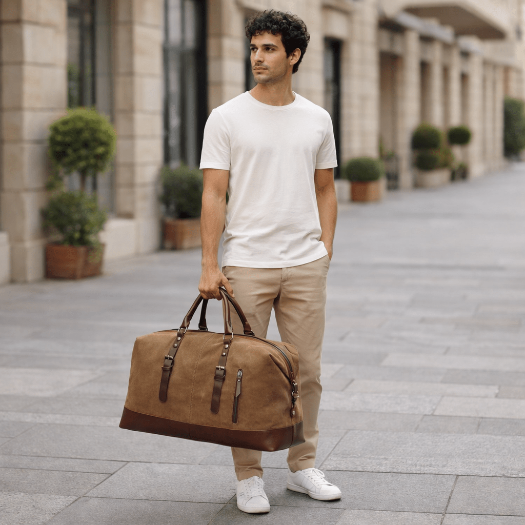Herren Reisetasche mit robustem Canvas und stilvollen Details 2