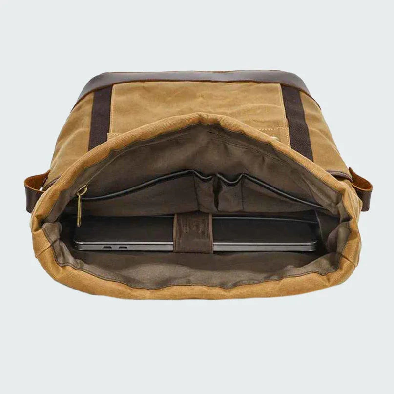 Herren Rucksack Vintage Rolltop für Reisen 8