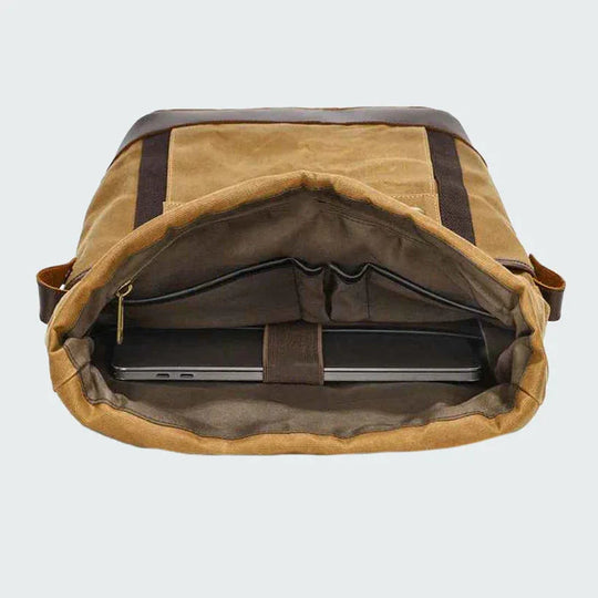 Herren Rucksack Vintage Rolltop für Reisen 8