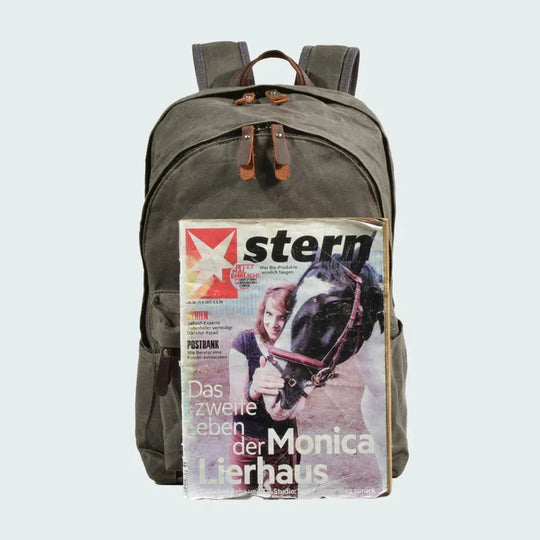 Herren Rucksack Vintage Stil Mit Laptopfach für Alltag und Reisen 8