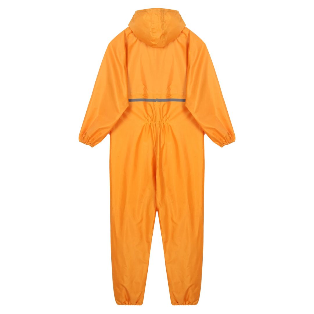Herren Sicherheitsoverall mit Kapuze Wasserdicht und Reflektierenden Streifen 8