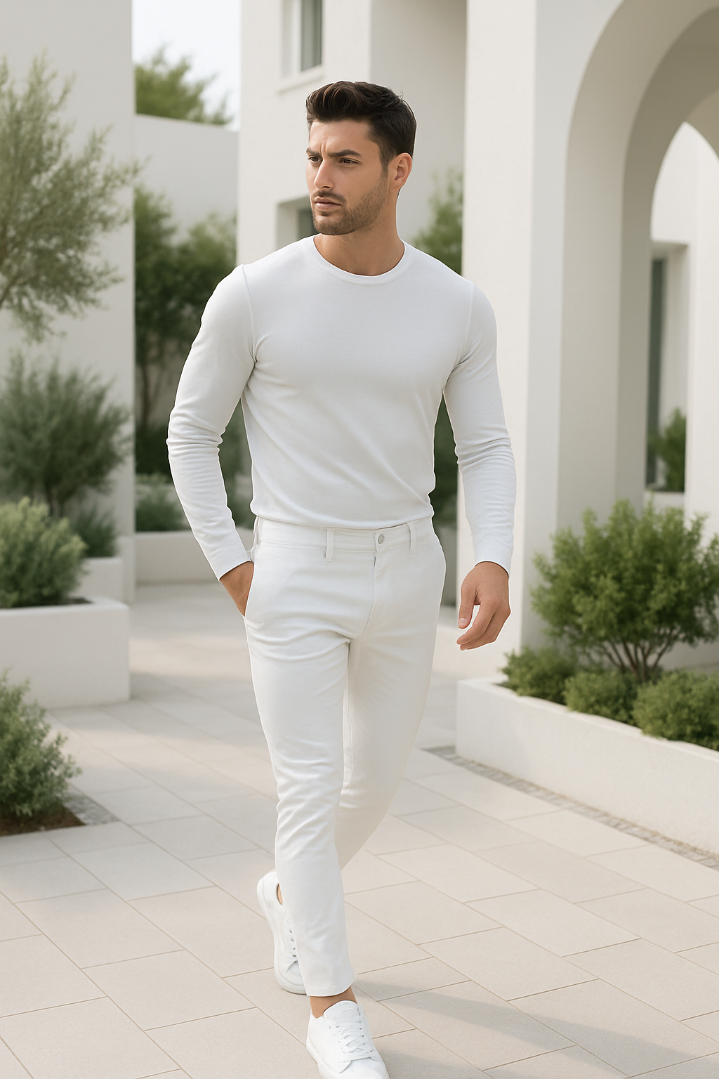 Herren Slim Fit Jeans Denim mit Taschen für Moderne Anlässe 1