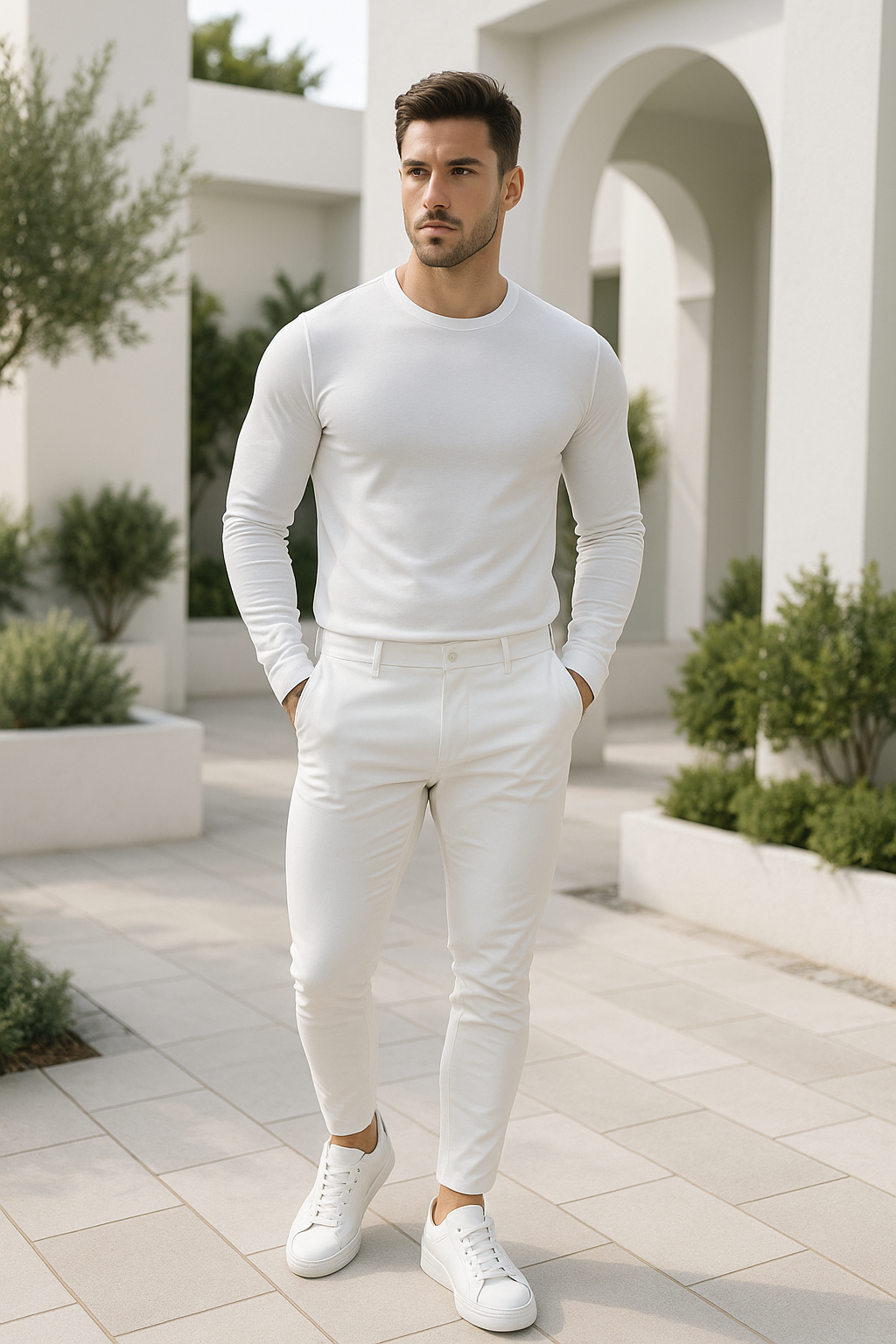 Herren Slim Fit Jeans Denim mit Taschen für Moderne Anlässe 2