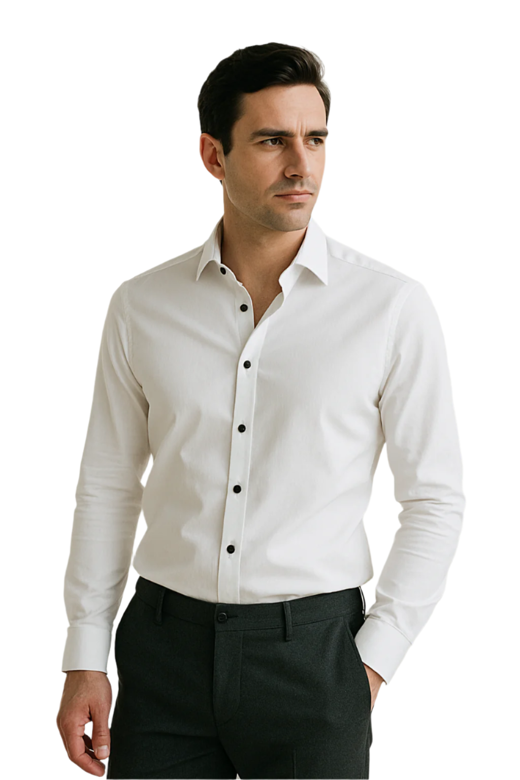 Herren Smart Casual Hemd mit Stretch und Knitterfrei 0