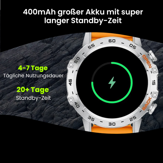 Herren Smartwatch Militärisch mit GPS und Herzfrequenzmonitor 3