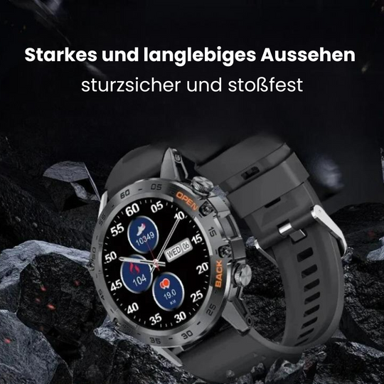 Herren Smartwatch Militärisch mit GPS und Herzfrequenzmonitor 4