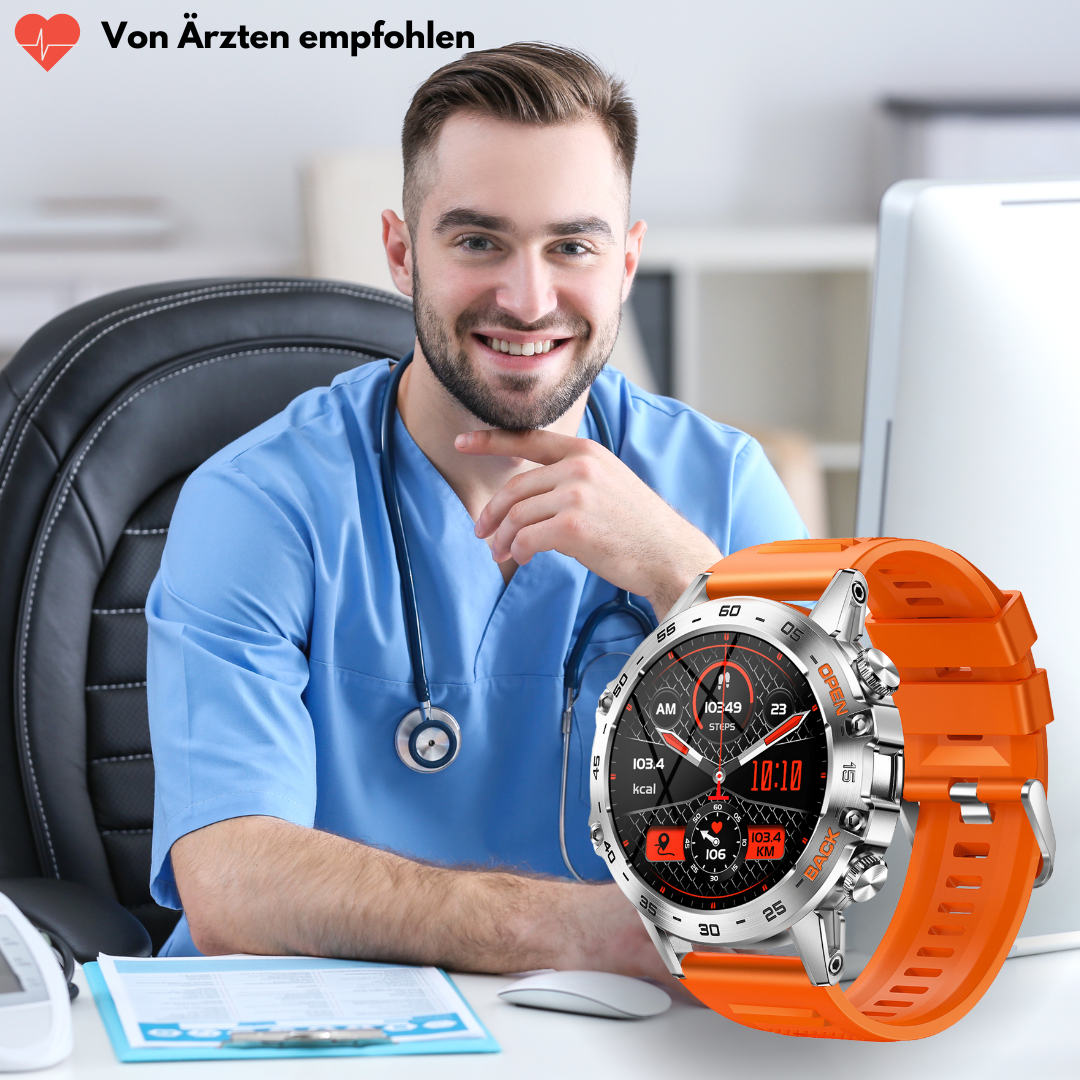 Herren Smartwatch Militärisch mit GPS und Herzfrequenzmonitor 6