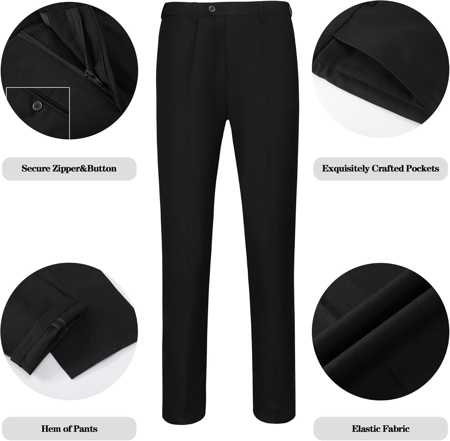 Herren Smoking Klassischer Schnitt für Hochzeit und Anlässe 4