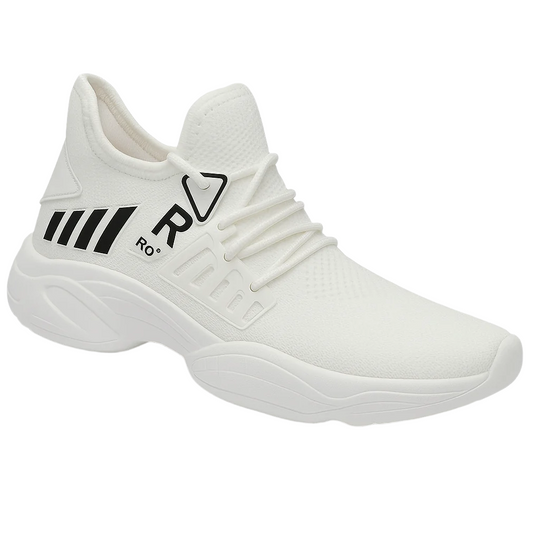 Herren Sneakers Minimalistisch Atmungsaktives Material mit Versteckter Erhöhung 0