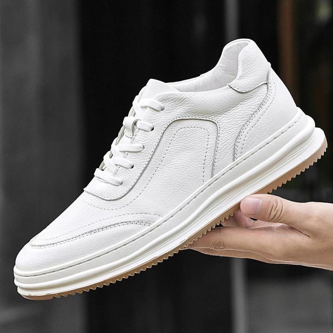 Herren Sneakers Minimalistisches Design Aus Echtem Leder 3
