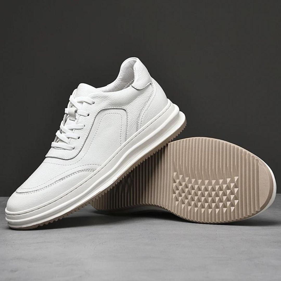 Herren Sneakers Minimalistisches Design Aus Echtem Leder 4