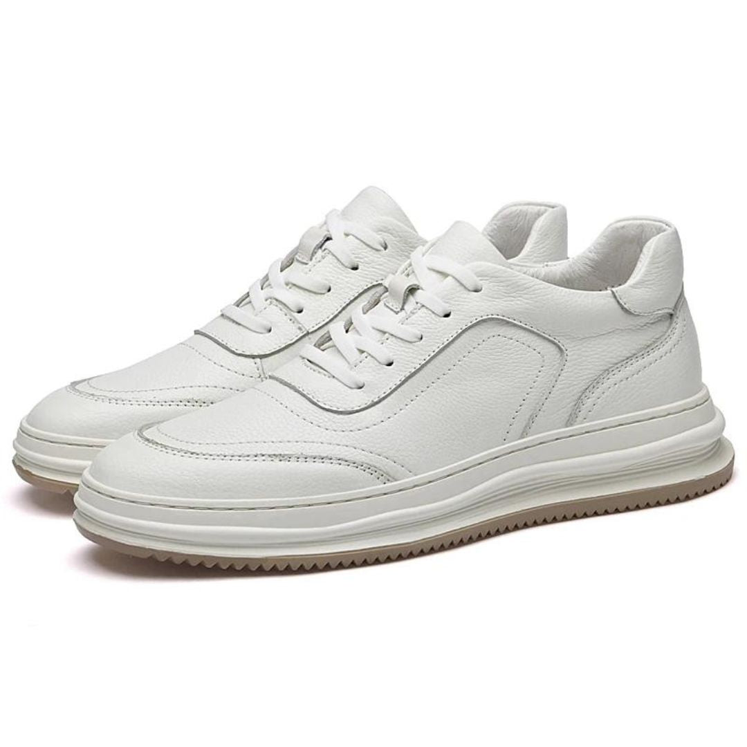 Herren Sneakers Minimalistisches Design Aus Echtem Leder 5
