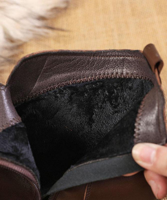 Herren Stiefel Hoch mit Reißverschluss und Blockabsatz für Winter 3