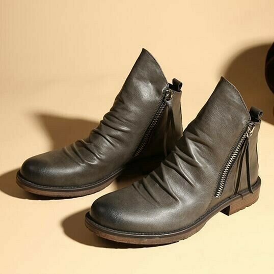 Herren Stiefel Lässig Mit Reißverschluss - Vielseitig Kombinierbare Stiefel für Jeden Anlass 10