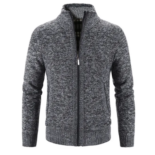 Herren Strickjacke Mit Reißverschluss Stehkragen Für Vielseitige Looks 3