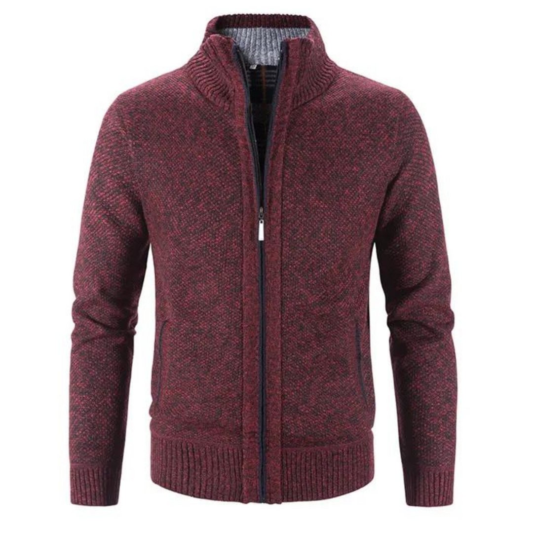 Herren Strickjacke Mit Reißverschluss Stehkragen Für Vielseitige Looks 4