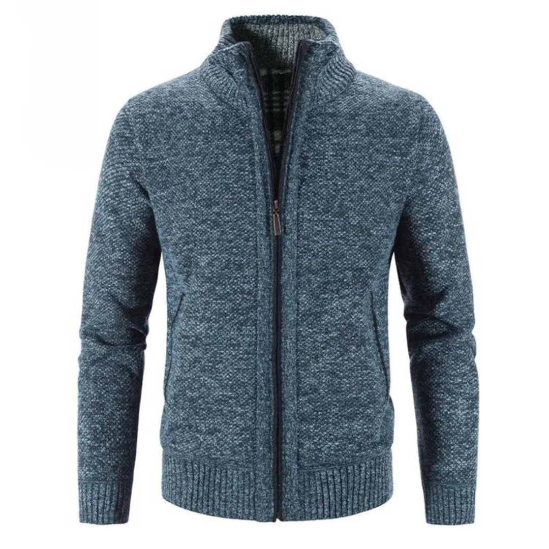 Herren Strickjacke Mit Reißverschluss Stehkragen Für Vielseitige Looks 5