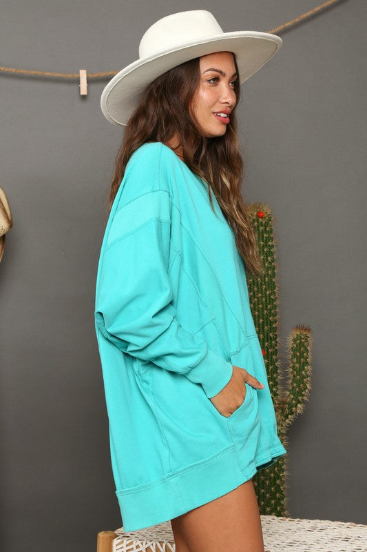 Herren Sweatshirt Kontrast French Terry 2