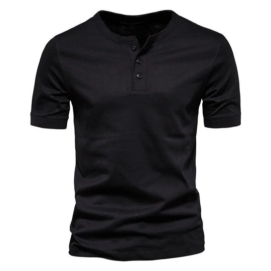 Herren T-Shirt mit Kragen Baumwolle Atmungsaktiv Casual 1