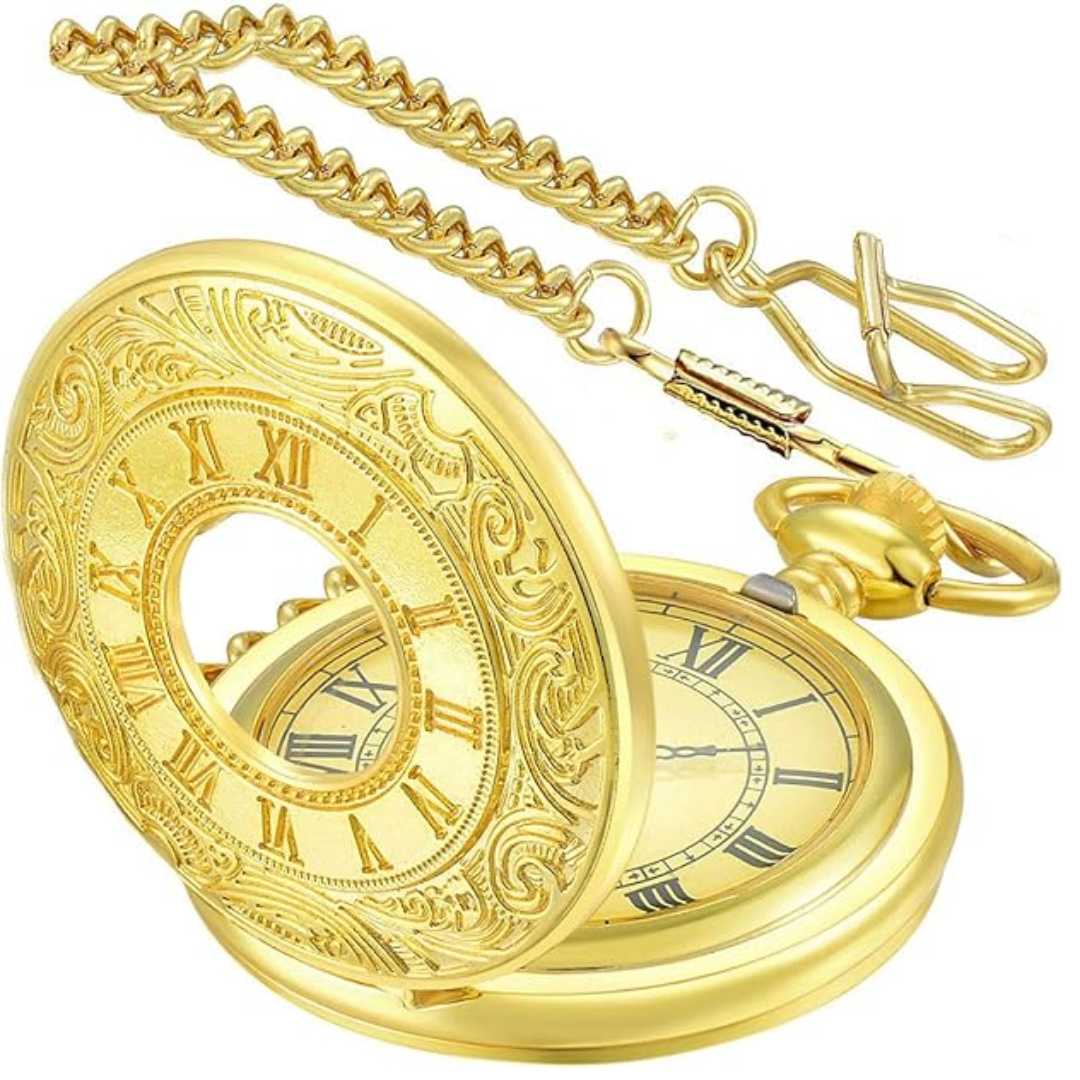 Herren Taschenuhr Vintage Stil mit Kette für stilvolle Anlässe 11