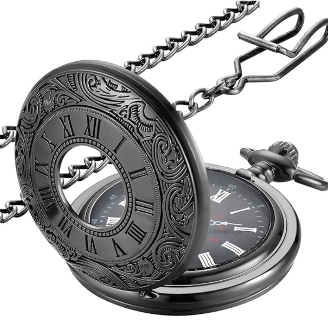Herren Taschenuhr Vintage Stil mit Kette für stilvolle Anlässe 9