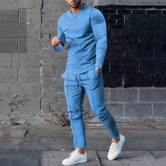 Herren Trainingsanzug Langarm Polyester Sportanzug für Aktive 1