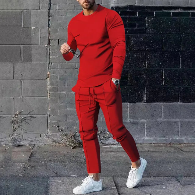 Herren Trainingsanzug Langarm Polyester Sportanzug für Aktive 7
