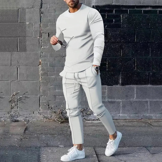 Herren Trainingsanzug Langarm Polyester Sportanzug für Aktive 8