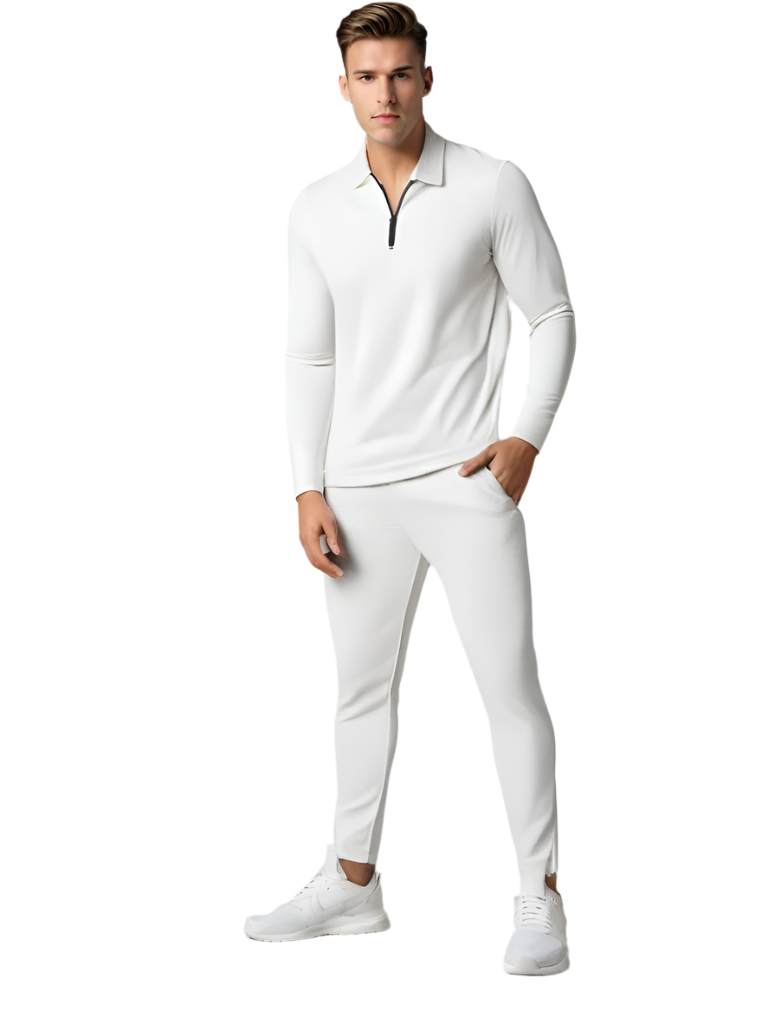 Herren Trainingsanzug Mit Langem Ärmel Und Reißverschluss Aus Atmungsaktivem Material 0