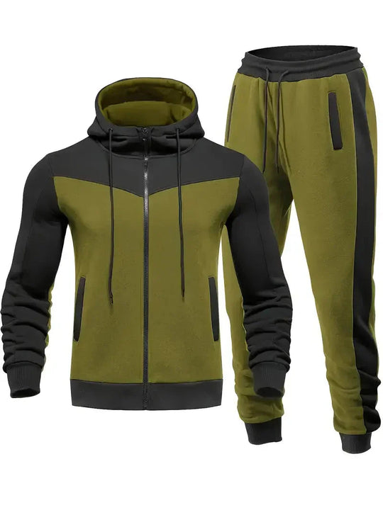 Herren Trainingsanzug Modern für Aktive Sportler, Atmungsaktives Design, Vielseitig Einsetzbar 1