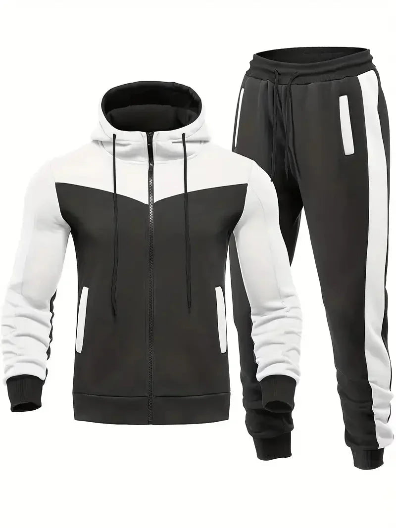 Herren Trainingsanzug Modern für Aktive Sportler, Atmungsaktives Design, Vielseitig Einsetzbar 2