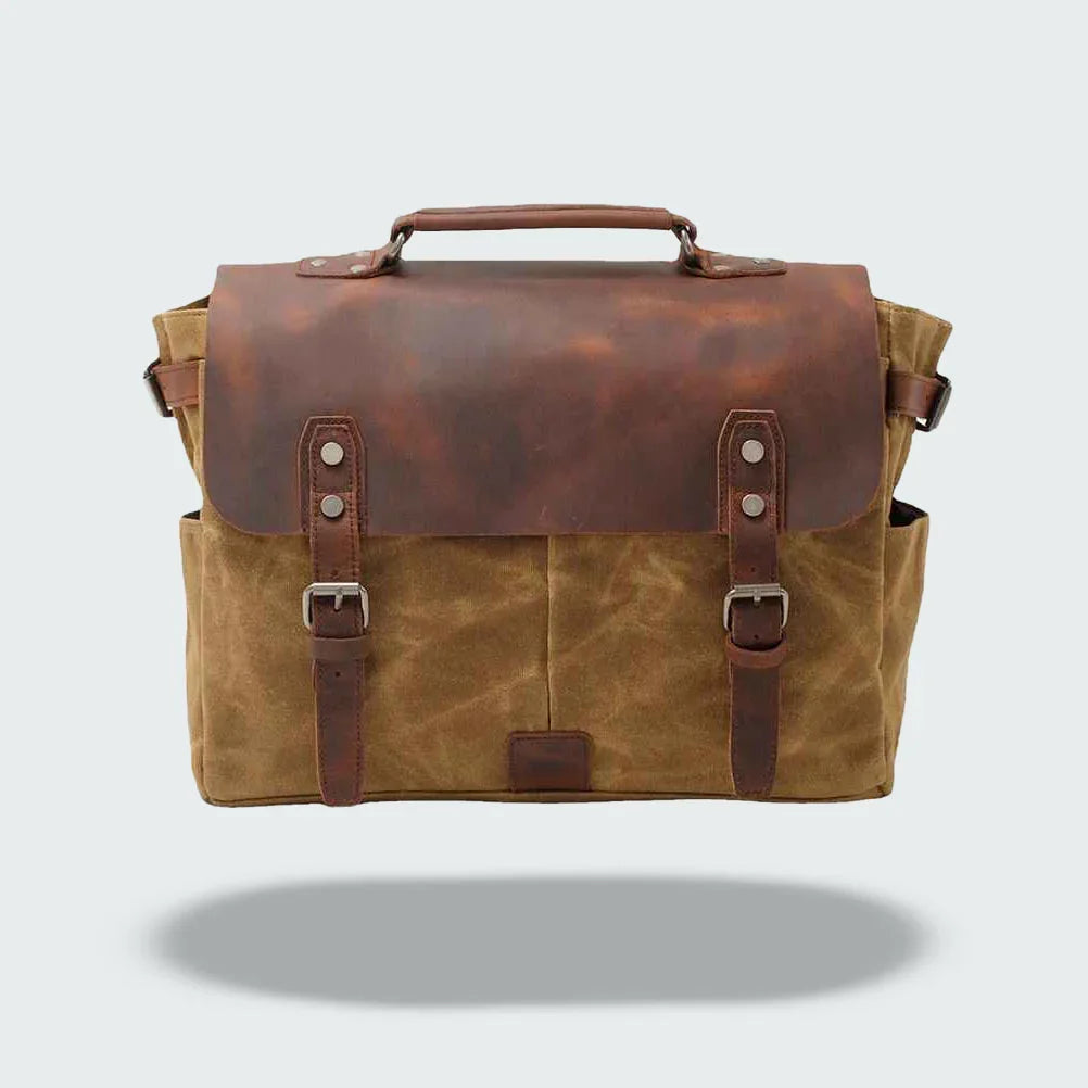 Herren Umhängetasche Vintage Stil mit Verstellbarem Schultergurt und Geräumigem Hauptfach 3