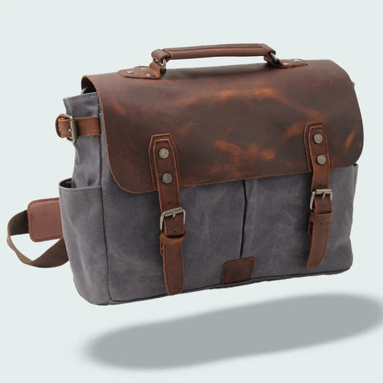 Herren Umhängetasche Vintage Stil mit Verstellbarem Schultergurt und Geräumigem Hauptfach 6