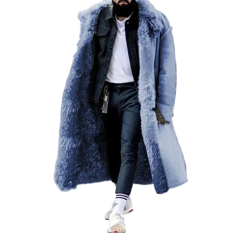 Herren Wintermantel Lang mit Pelzfutter 1