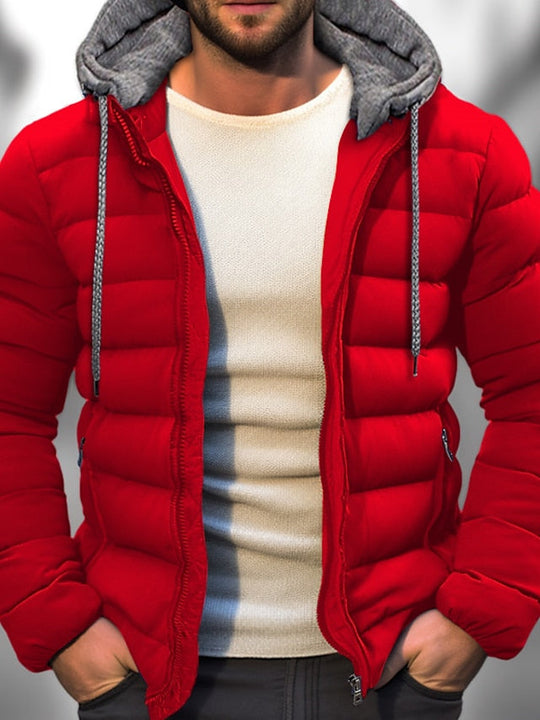 Herren Wintermantel Mit Kapuze Und Verstellbarem Kordelzug Für Kalte Tage 4