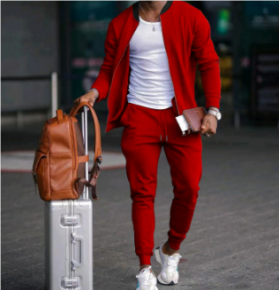 Herren Zweiteiliges Set Lässig Baumwolle 3