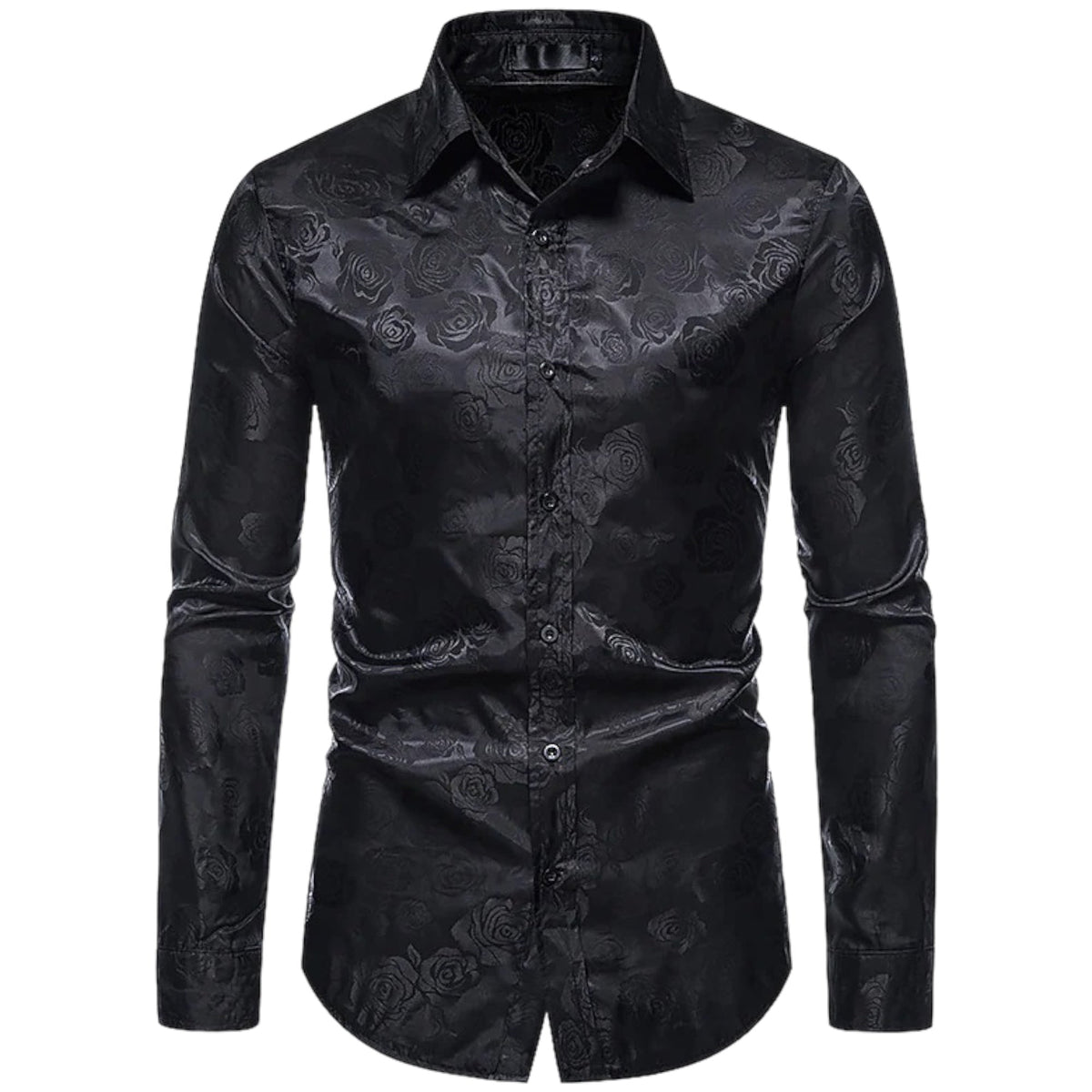 Herrenhemd Langarm Florales Design Bequemer Stoff 1