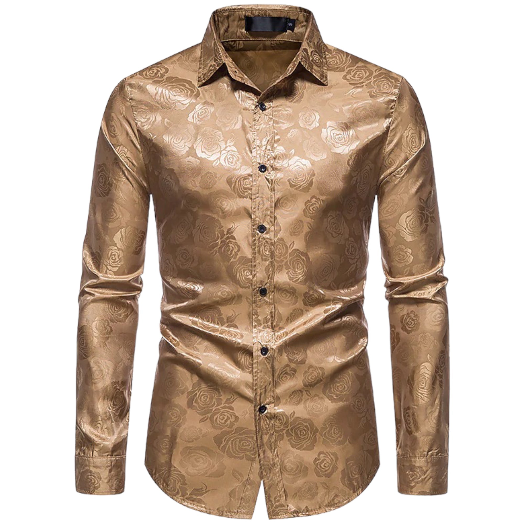 Herrenhemd Langarm Florales Design Bequemer Stoff 6