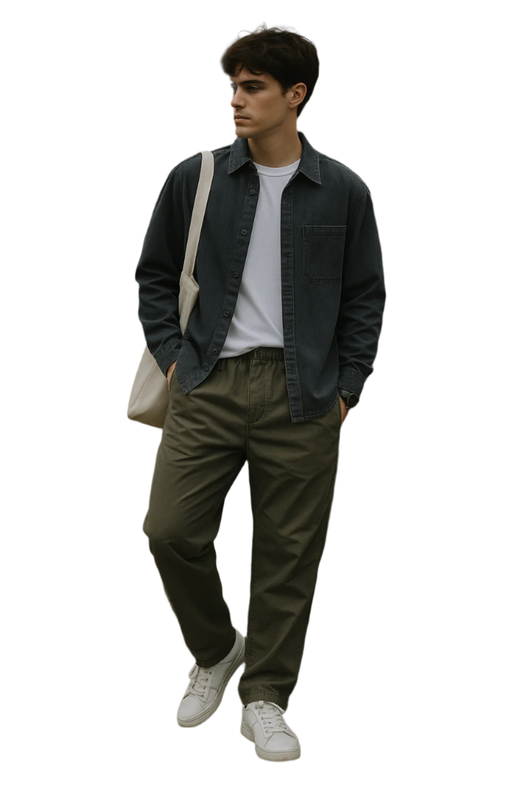 Herrenhose mit entspannter Passform und weichem Material 0