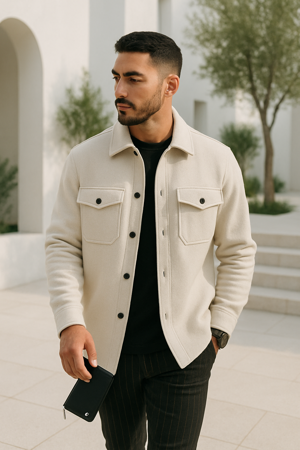 Herrenjacke Casual Baumwolle Atmungsaktiv für Frühling/Sommer 2